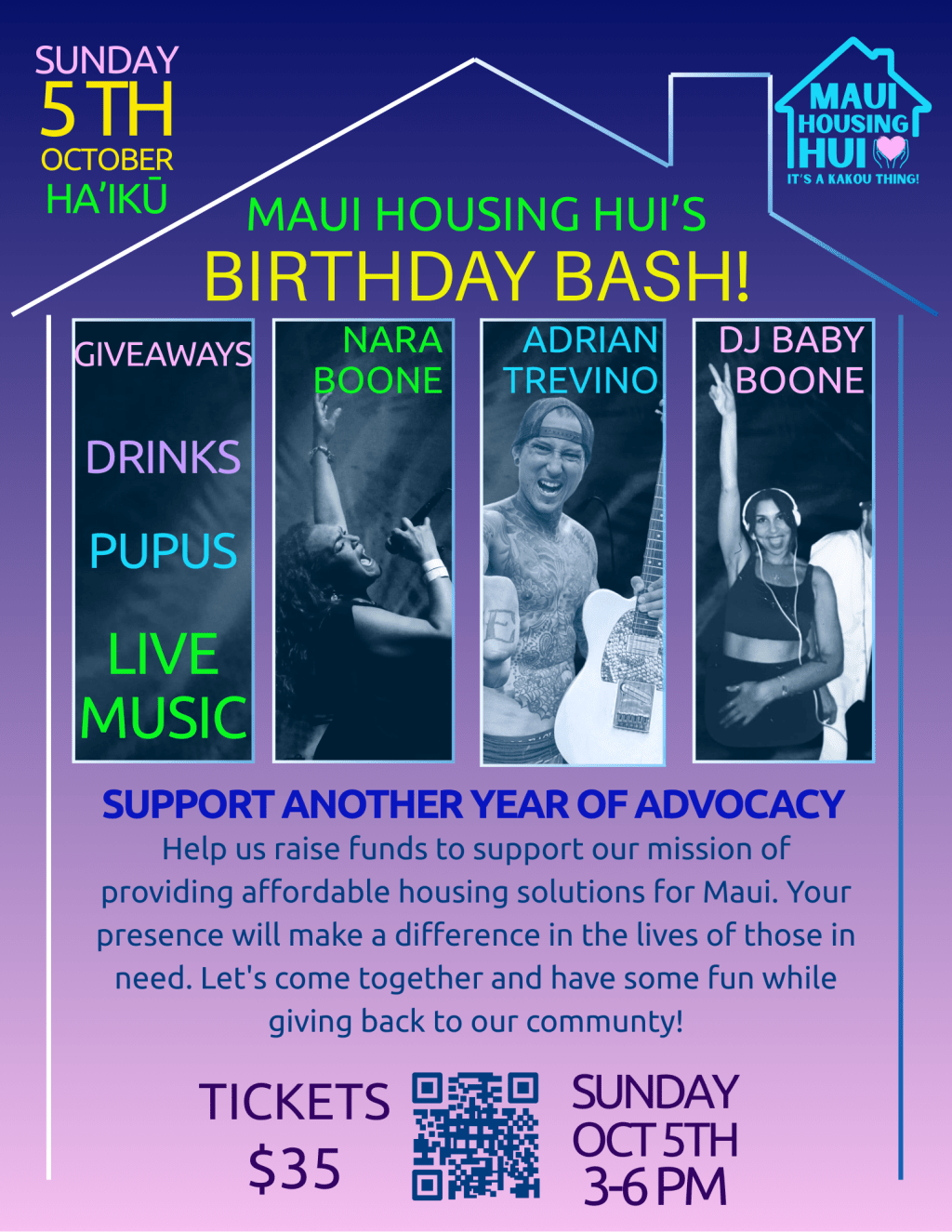 Maui Housing Hui Birthday Celebration: Party with&nbsp;Purpose