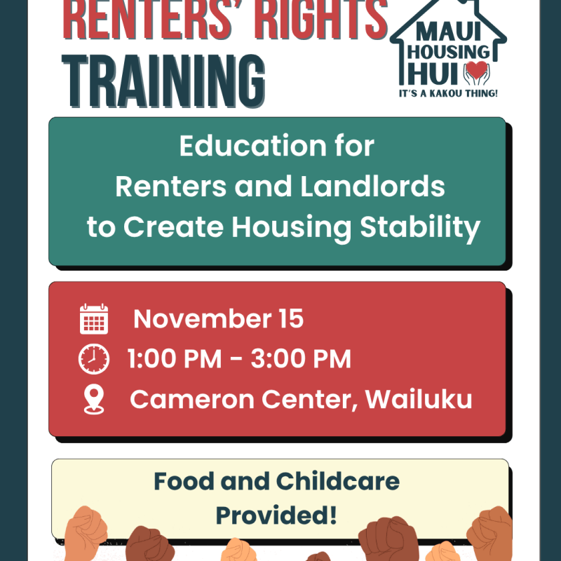 Renters’ Rights Training – November 15 at Cameron&nbsp;Center
